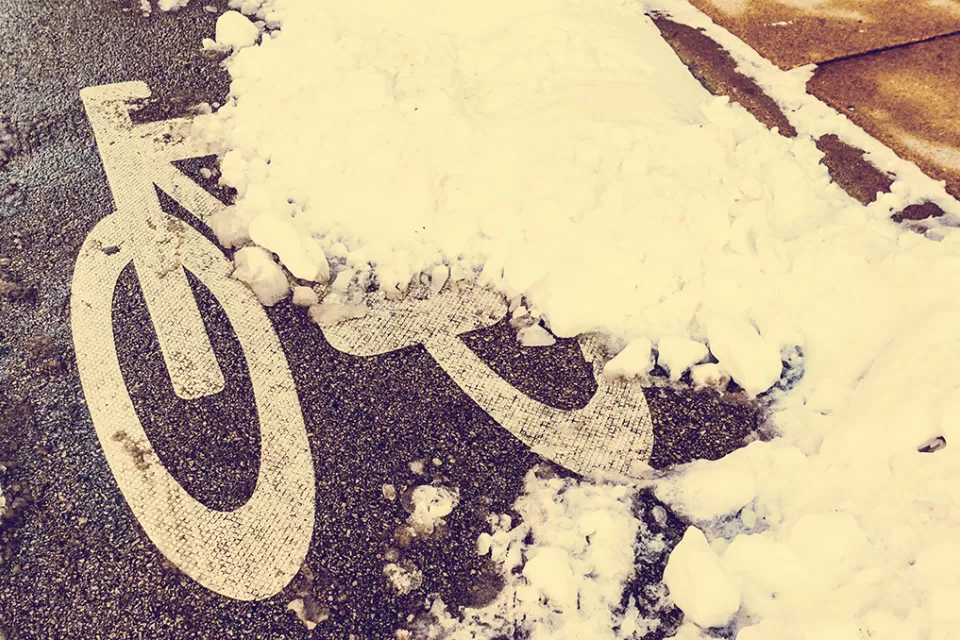 Bike Lane in the Snow
